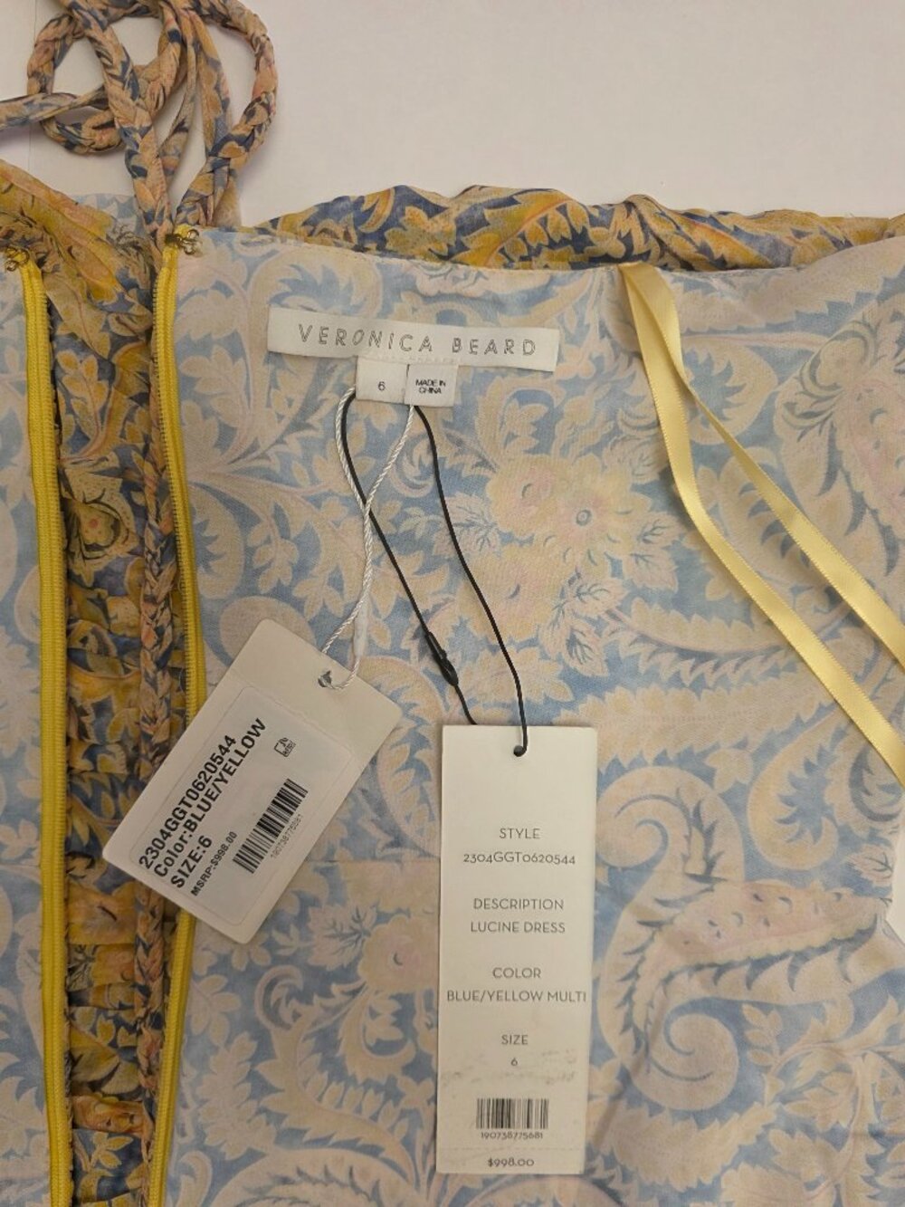 Veronica Beard Lucine Paisley Silk Gown - Picture 9 of 16